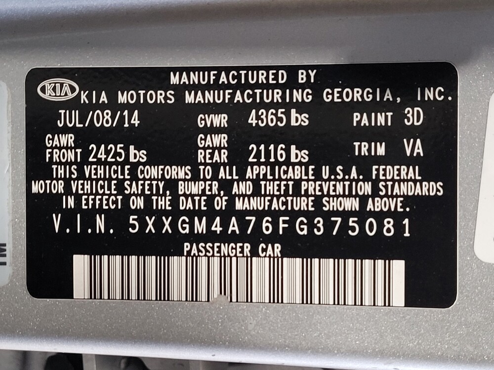 2015 Kia Optima in Salem, VA 24153 - 18136508 33