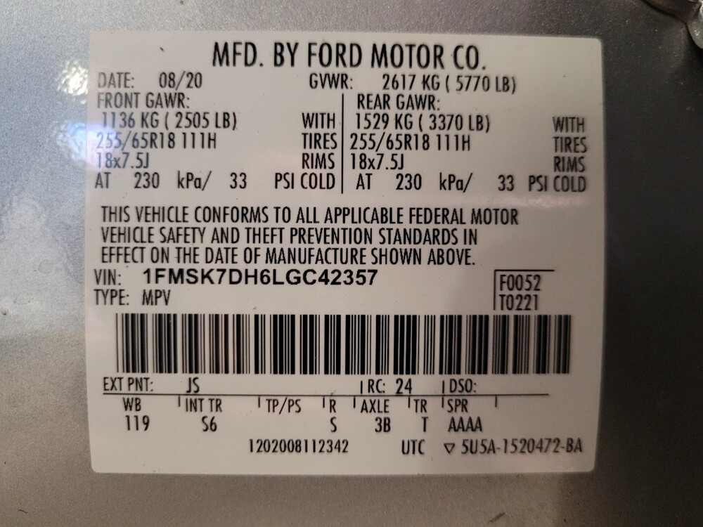 2020 Ford Explorer in Ocala, FL 34471 - 18136521 33