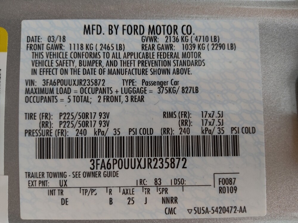 2018 Ford Fusion in Albuquerque, NM 87123 - 18136573 33