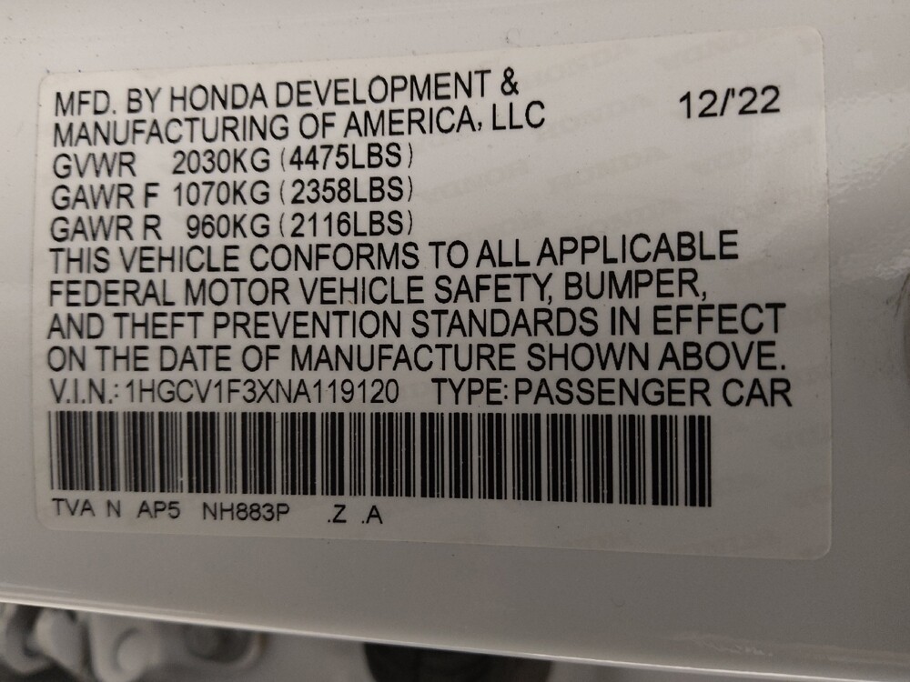 2022 Honda Accord in Albuquerque, NM 87113 - 18136575 33