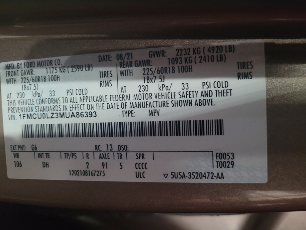 2021 Ford Escape in Laurel, MD 20724 - 18136624 33