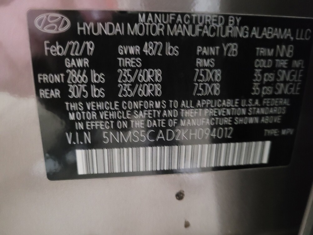 2019 Hyundai Santa Fe in Chesapeake, VA 23320 - 18136626 33
