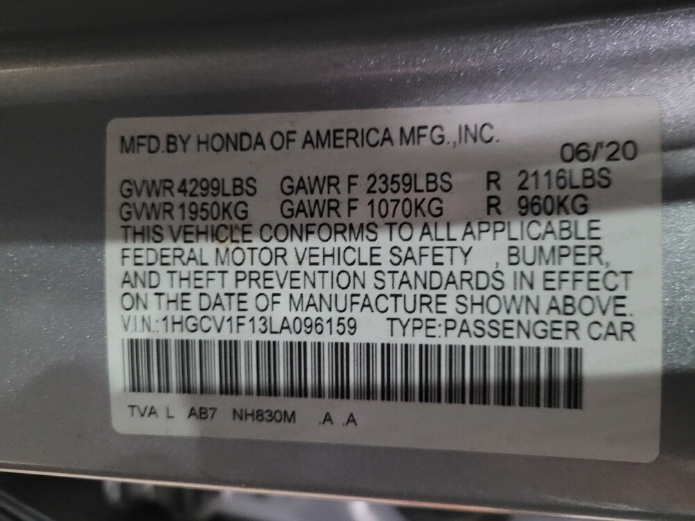 2020 Honda Accord in Chesapeake, VA 23320 - 18136630 33