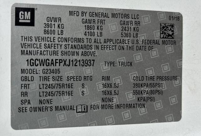 2018 Chevrolet Express 2500 in Blauvelt, NY 10913 - 18136682 15