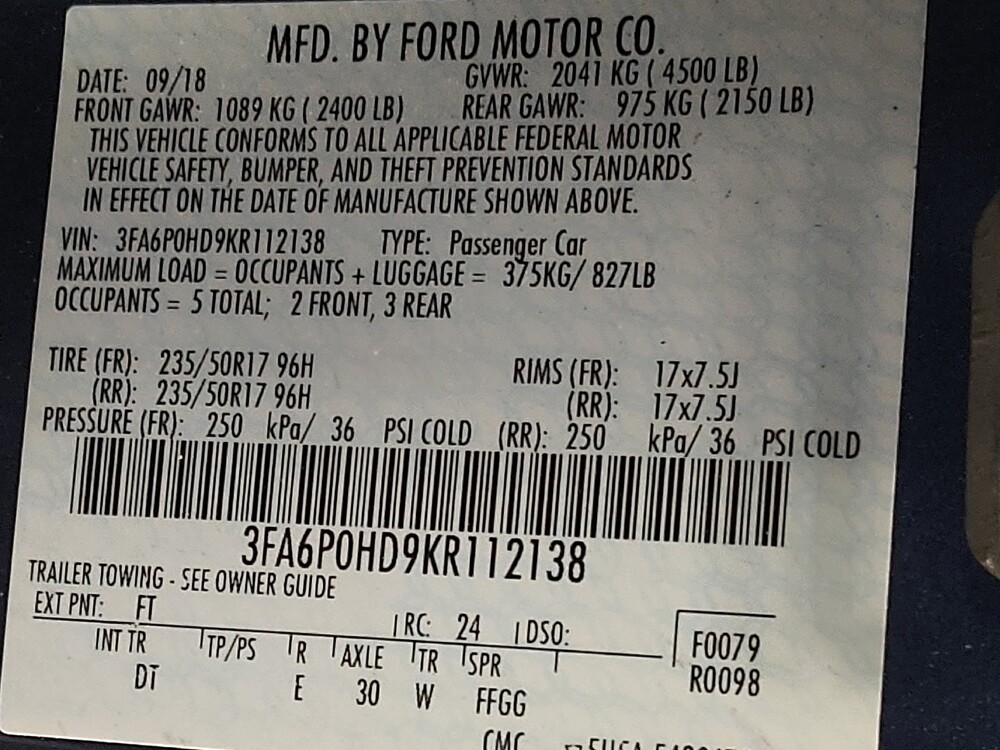 2019 Ford Fusion in Gastonia, NC 28056 - 18136874 33
