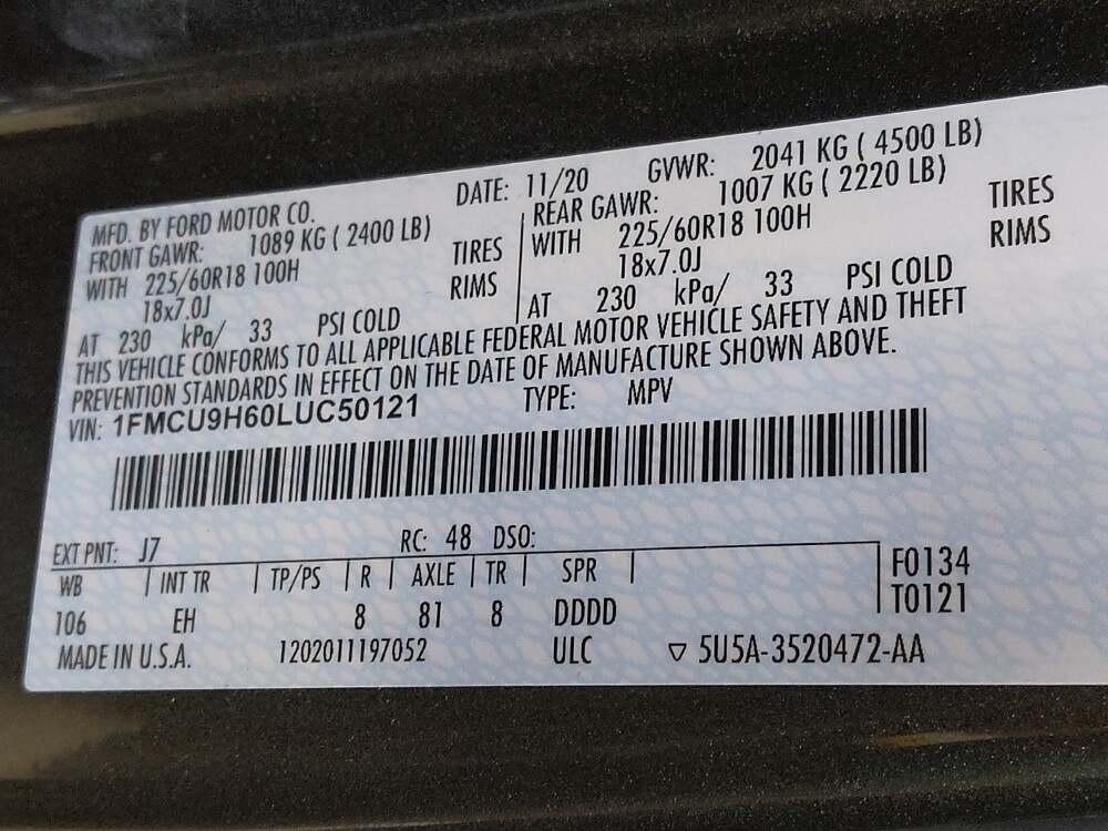 2020 Ford Escape in Greenville, SC 29607 - 18136886 33