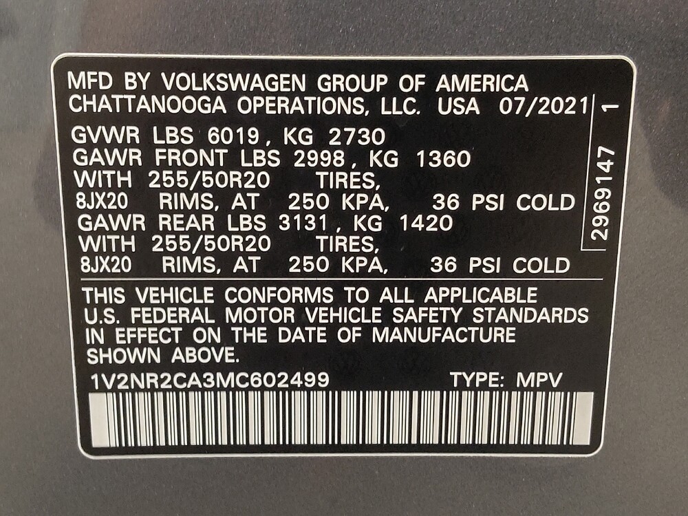 2021 Volkswagen Atlas in Fairfield, OH 45014 - 18136930 33