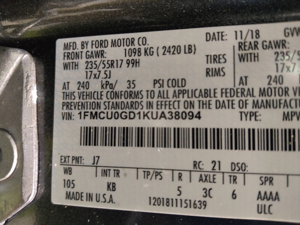 2019 Ford Escape in Union City, GA 30291 - 18137051 33