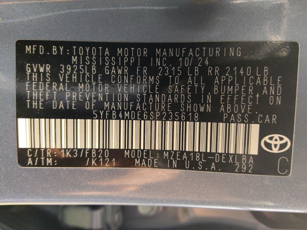 2025 Toyota Corolla in Live Oak, TX 78233 - 18137065 33
