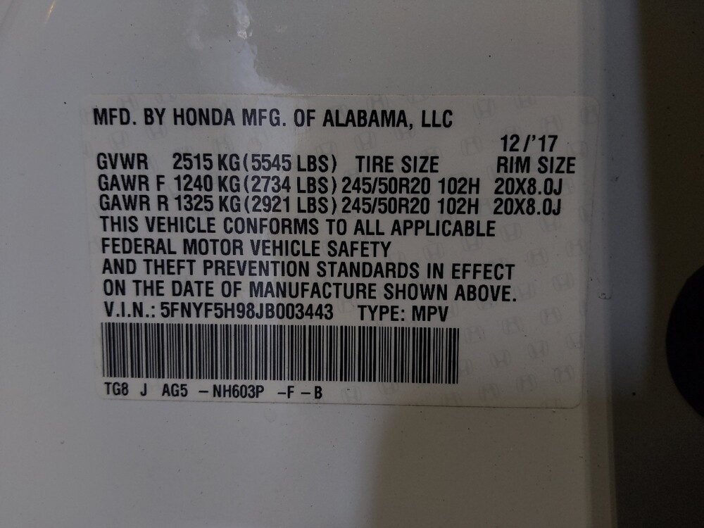 2018 Honda Pilot in Gainesville, FL 32609 - 18137077 33