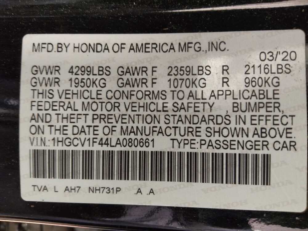 2020 Honda Accord in Denver, CO 80012 - 18137105 33