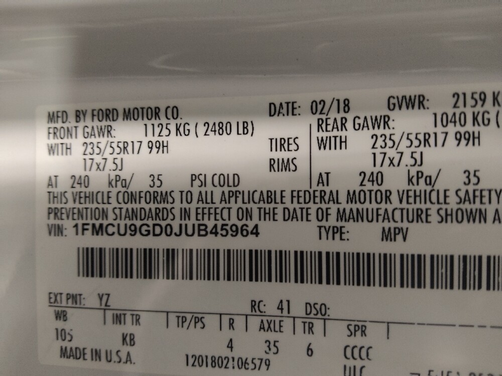 2018 Ford Escape in Marietta, GA 30062 - 18137186 33