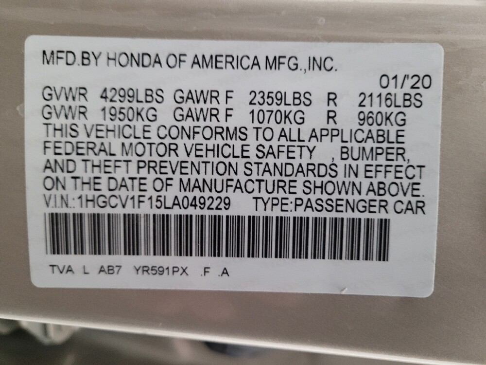2020 Honda Accord in Riverside, CA 92504 - 18137247 33