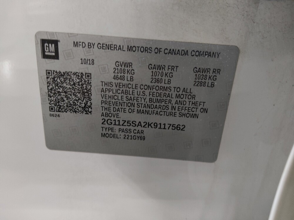2019 Chevrolet Impala in Arlington, TX 76011 - 18137292 33