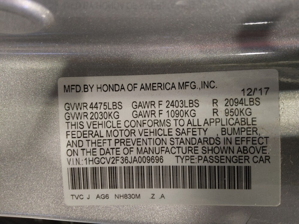 2018 Honda Accord in Fort Myers, FL 33907 - 18137323 33