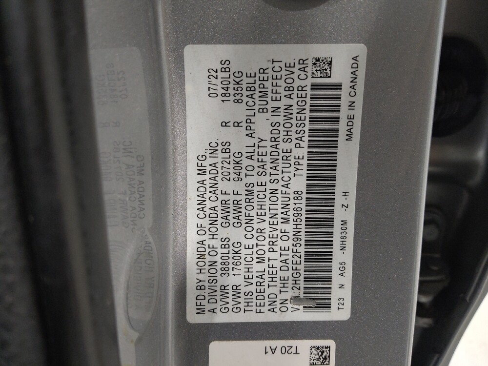 2022 Honda Civic in Columbus, OH 43231 - 18137414 33