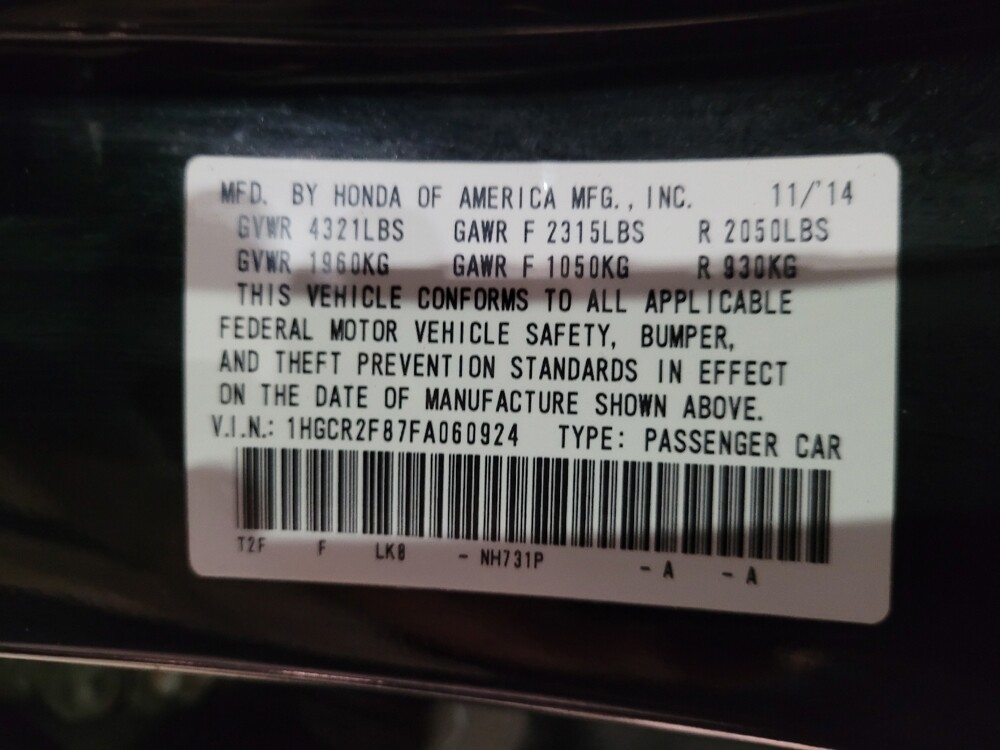 2015 Honda Accord in New Castle, DE 19720 - 18137426 33