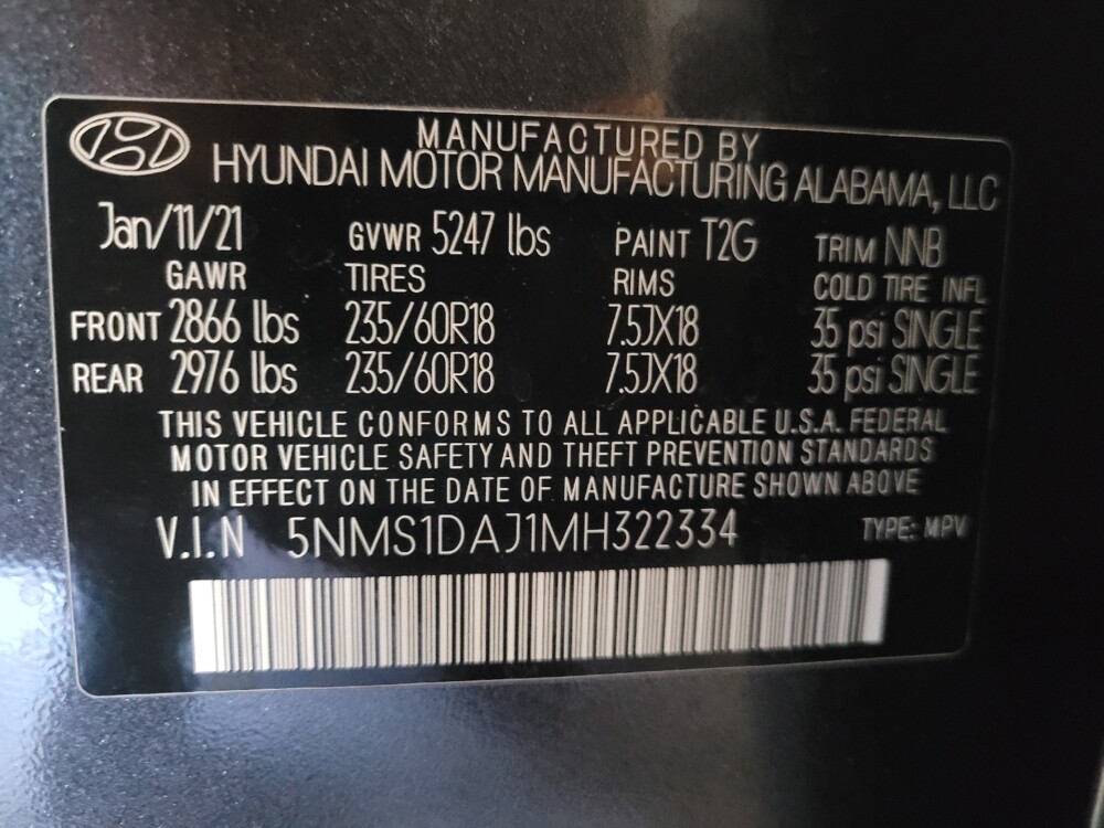 2021 Hyundai Santa Fe in Kissimmee, FL 34744 - 18137476 33
