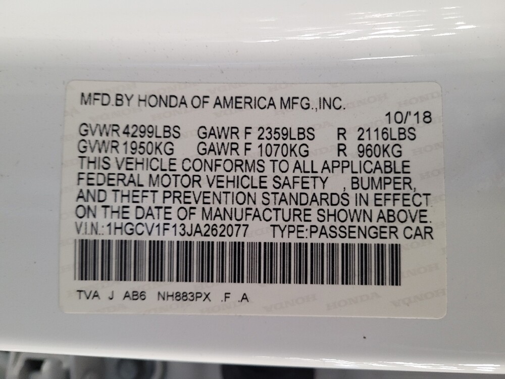 2018 Honda Accord in Fort Myers, FL 33907 - 18137533 33