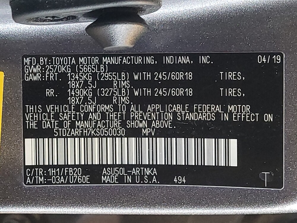 2019 Toyota Highlander in Lauderdale Lakes, FL 33313 - 18137613 33