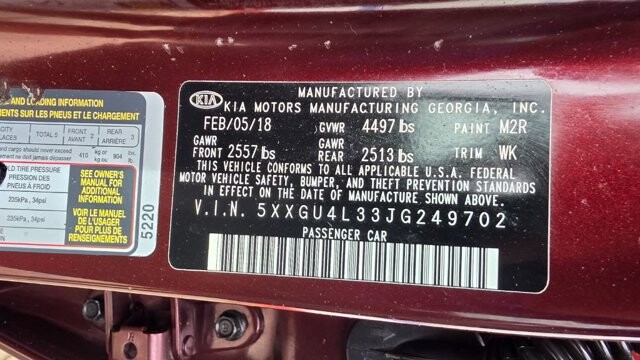 2018 Kia Optima in Cartersville, GA 30120 - 18137781 17