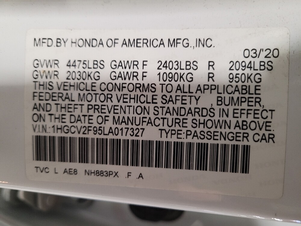 2020 Honda Accord in Downey, CA 90241 - 18137783 33