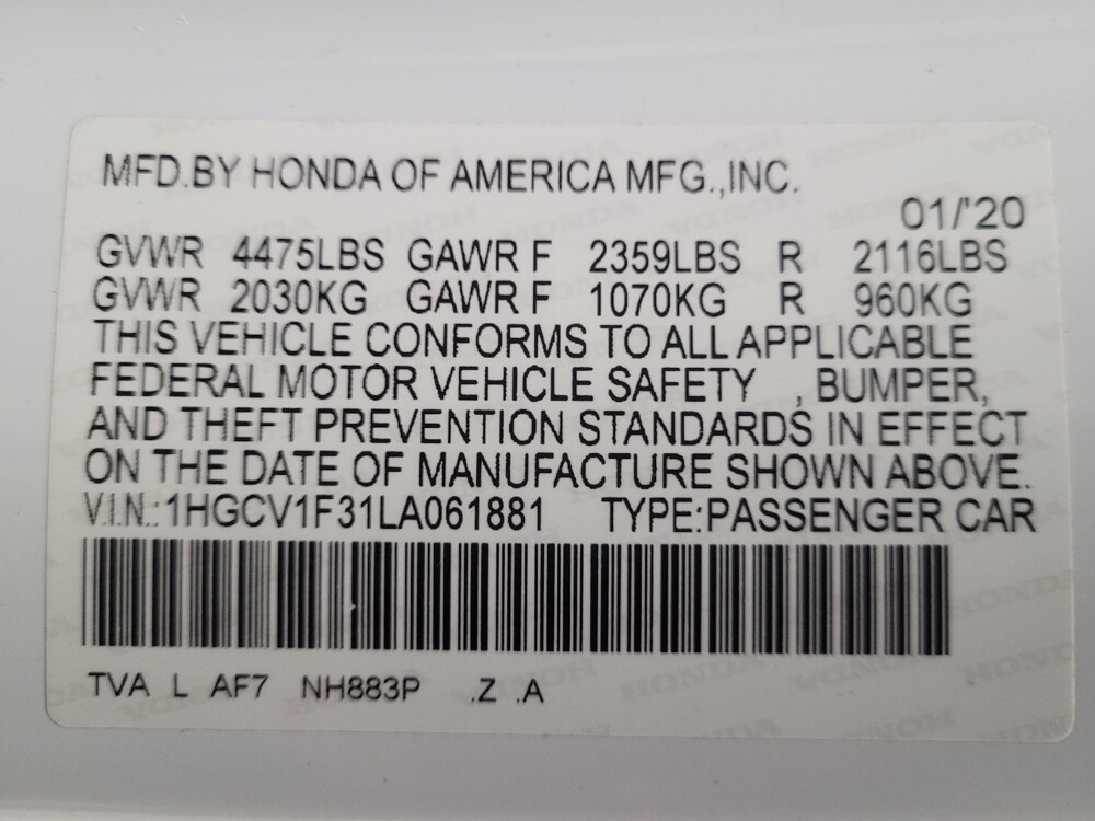 2020 Honda Accord in Downey, CA 90241 - 18137789 33