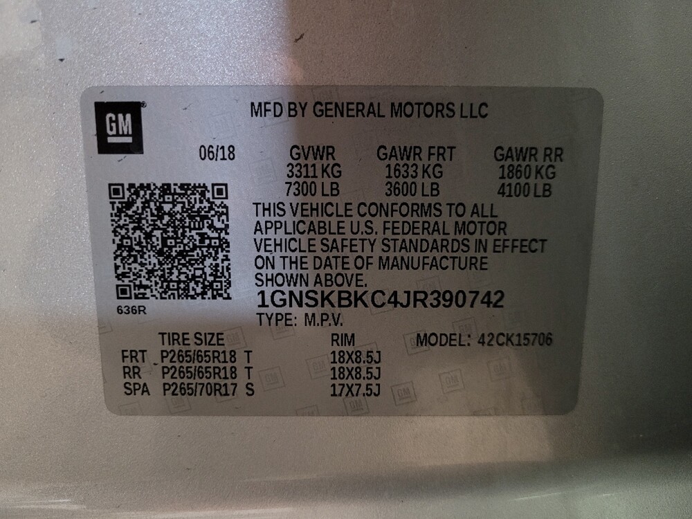 2018 Chevrolet Tahoe in Lauderdale Lakes, FL 33313 - 18137901 33