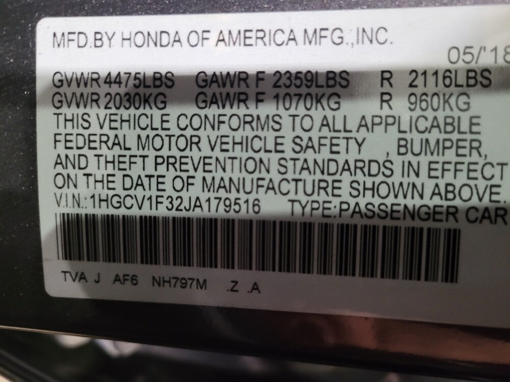 2018 Honda Accord in Newport News, VA 23601 - 18137986 33