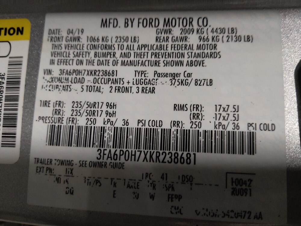2019 Ford Fusion in Lauderdale Lakes, FL 33313 - 18138232 33