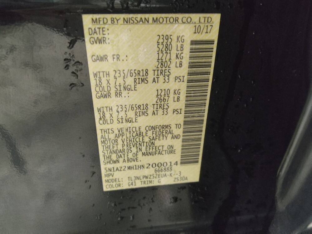 2017 Nissan Murano in Albany, GA 31705 - 18138292 33