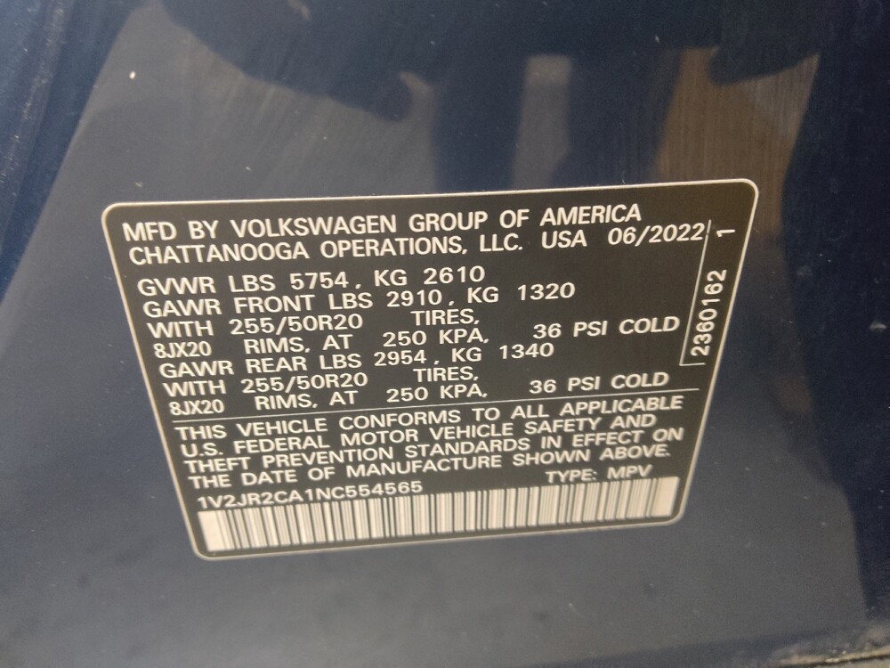 2022 Volkswagen Atlas in Macon, GA 31210 - 18138346 33