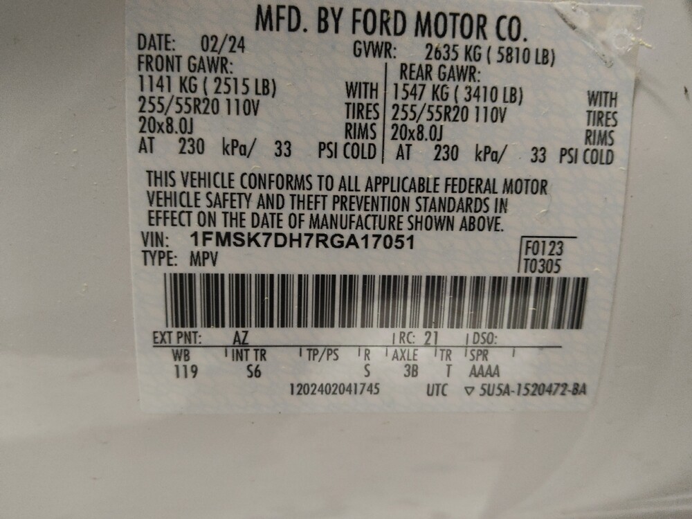 2024 Ford Explorer in Athens, GA 30606 - 18138363 33