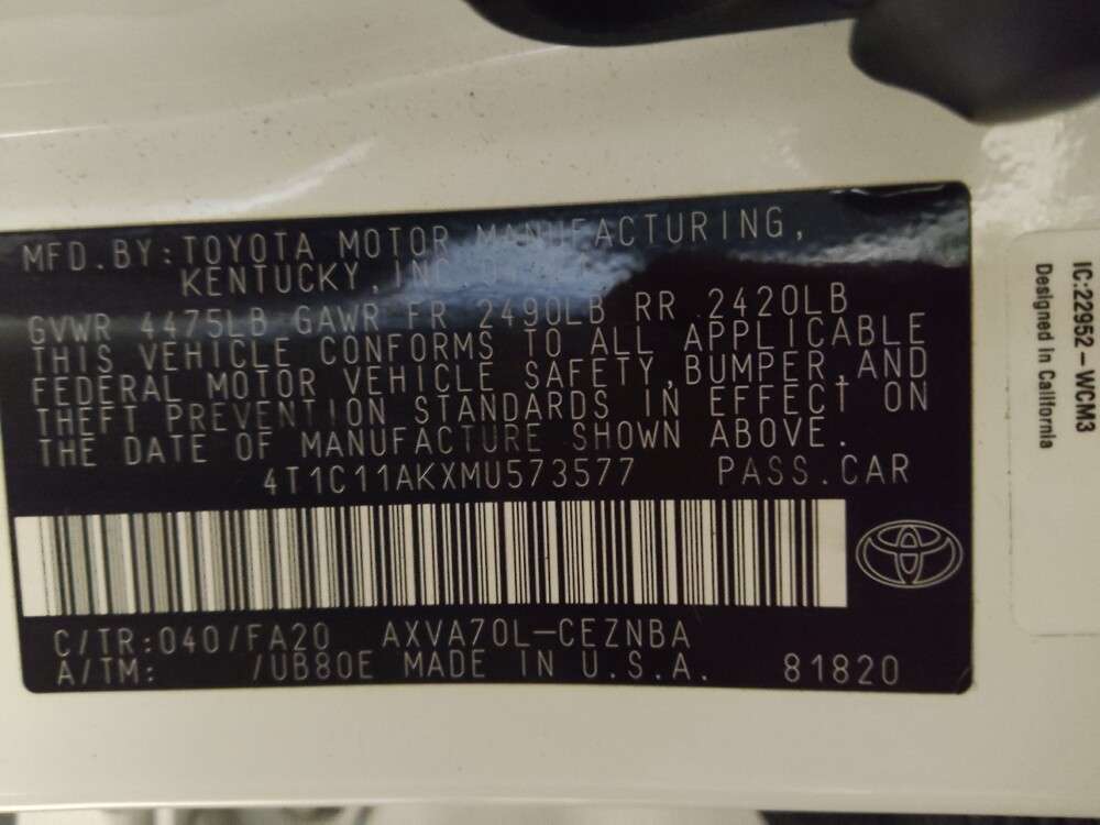 2021 Toyota Camry in Salem, VA 24153 - 18138390 33