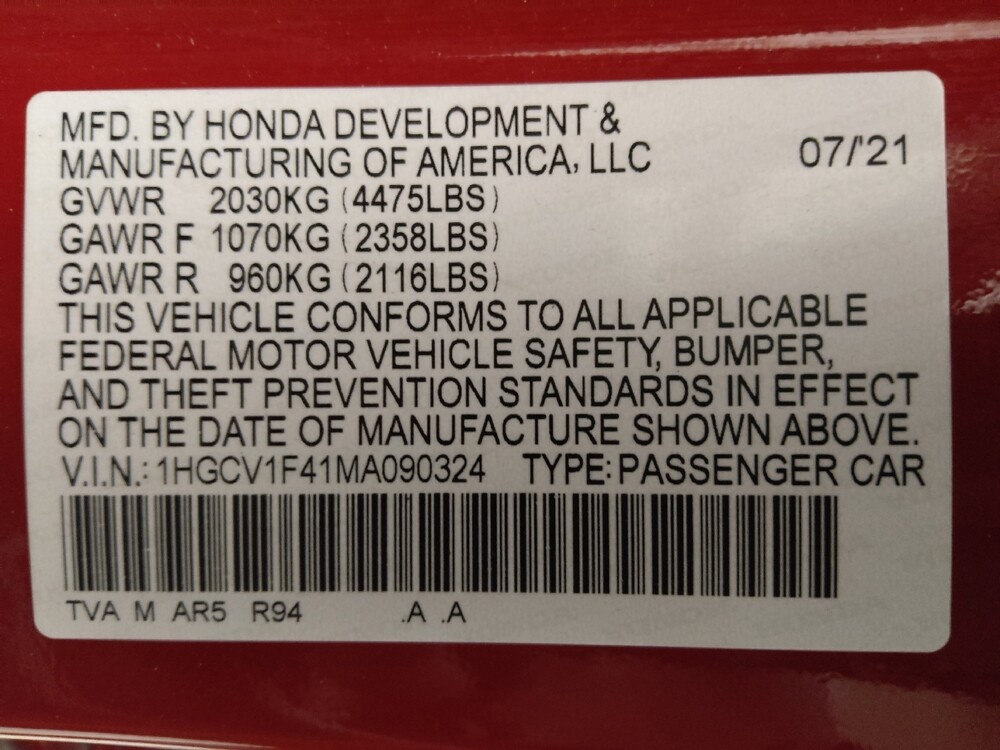 2021 Honda Accord in Lakewood, CO 80215 - 18138397 33