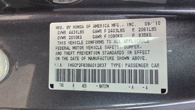 2011 Honda Accord in Cartersville, GA 30120 - 18138484 11