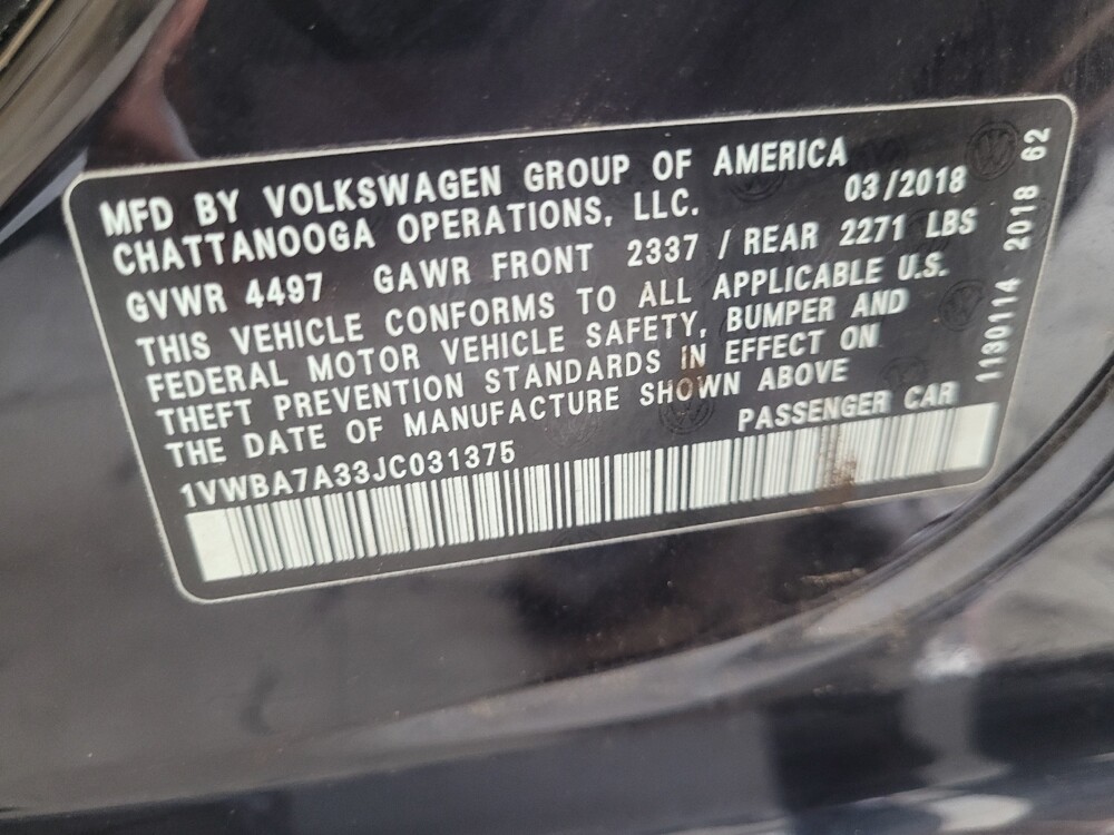 2018 Volkswagen Passat in Jackson, MS 39211 - 18138517 33