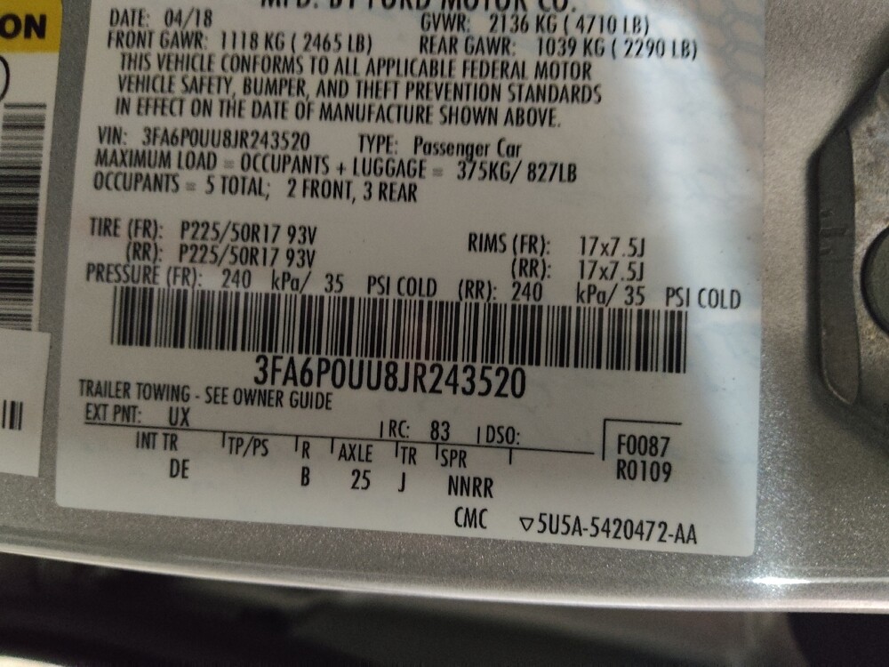 2018 Ford Fusion in Jackson, MS 39211 - 18138522 33