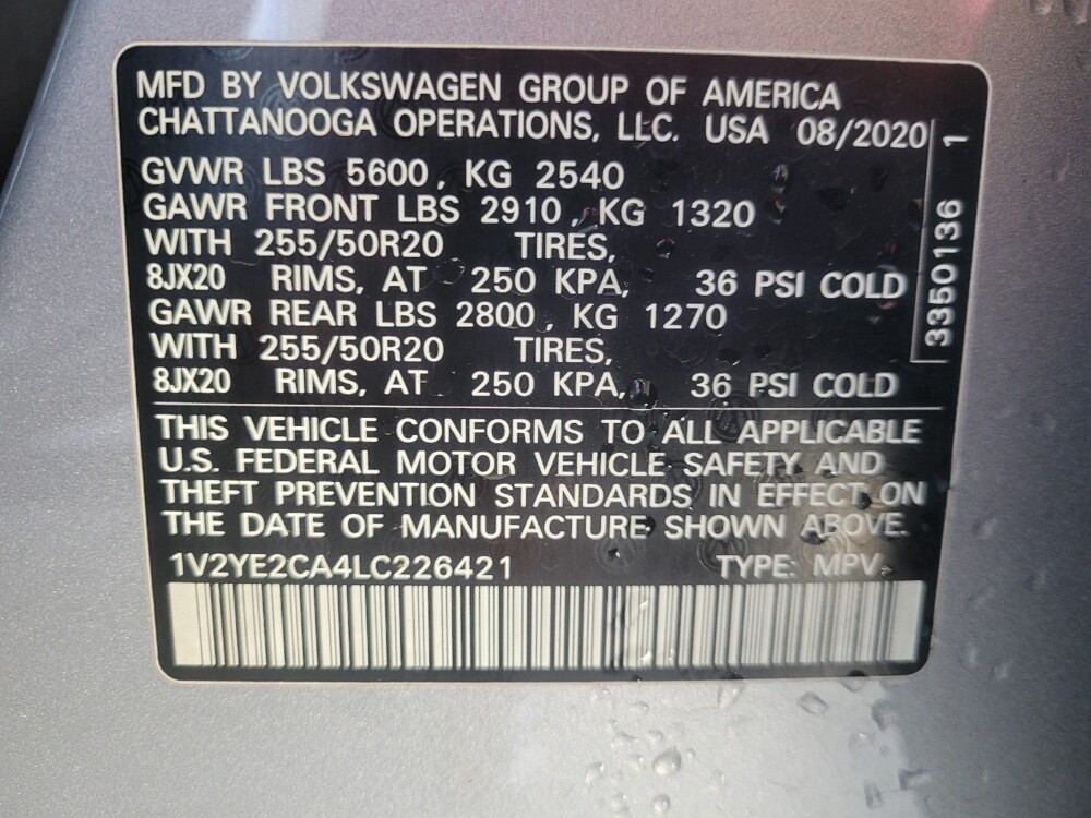 2020 Volkswagen Atlas in Pelham, AL 35124 - 18138530 33