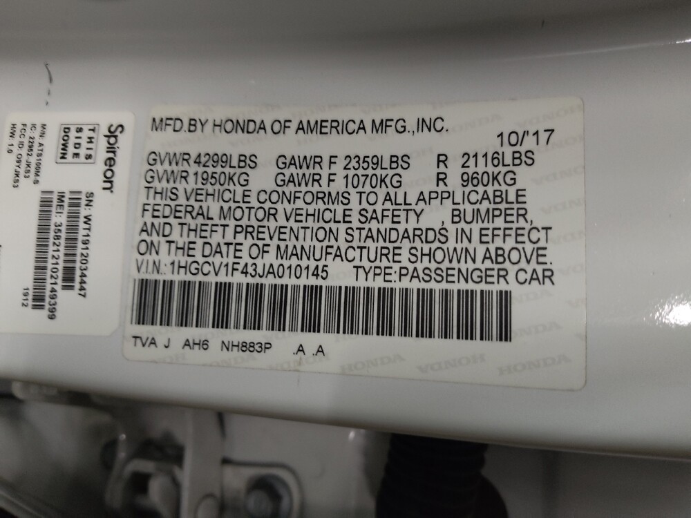 2018 Honda Accord in Fort Worth, TX 76116 - 18138552 33
