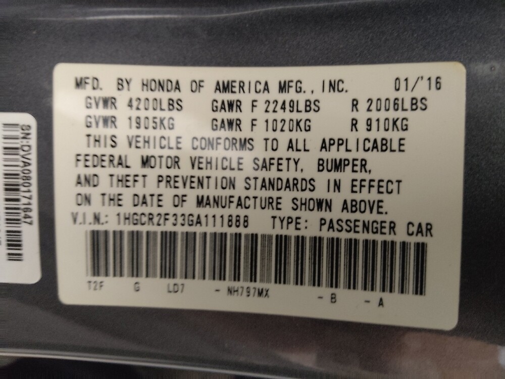 2016 Honda Accord in Mobile, AL 36606 - 18138597 33