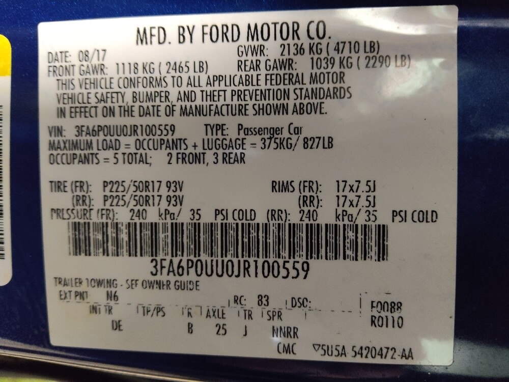 2018 Ford Fusion in Lakewood, CO 80215 - 18138628 33