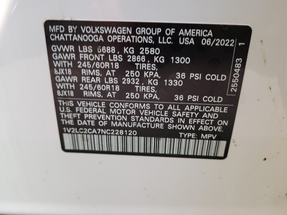 2022 Volkswagen Atlas in Lexington, KY 40509 - 18138657 33