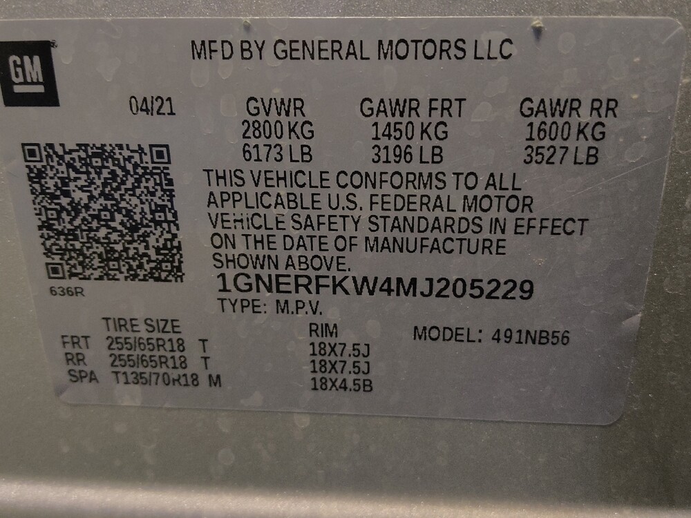 2021 Chevrolet Traverse in Glendale, AZ 85301 - 18138734 33