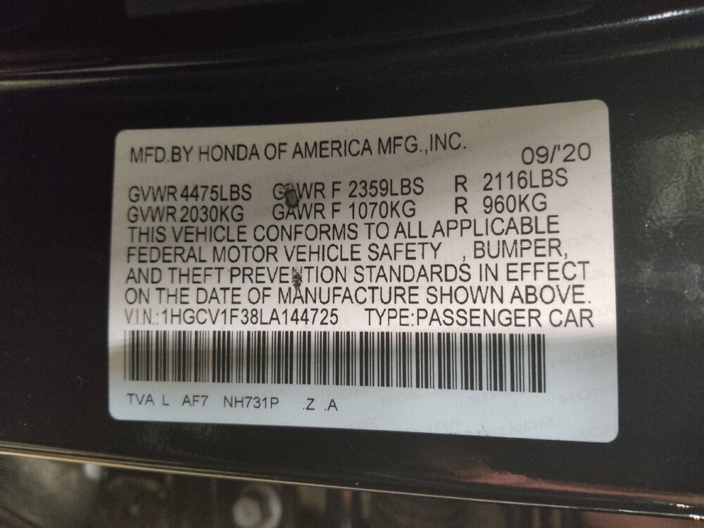 2020 Honda Accord in Fort Worth, TX 76116 - 18138870 33