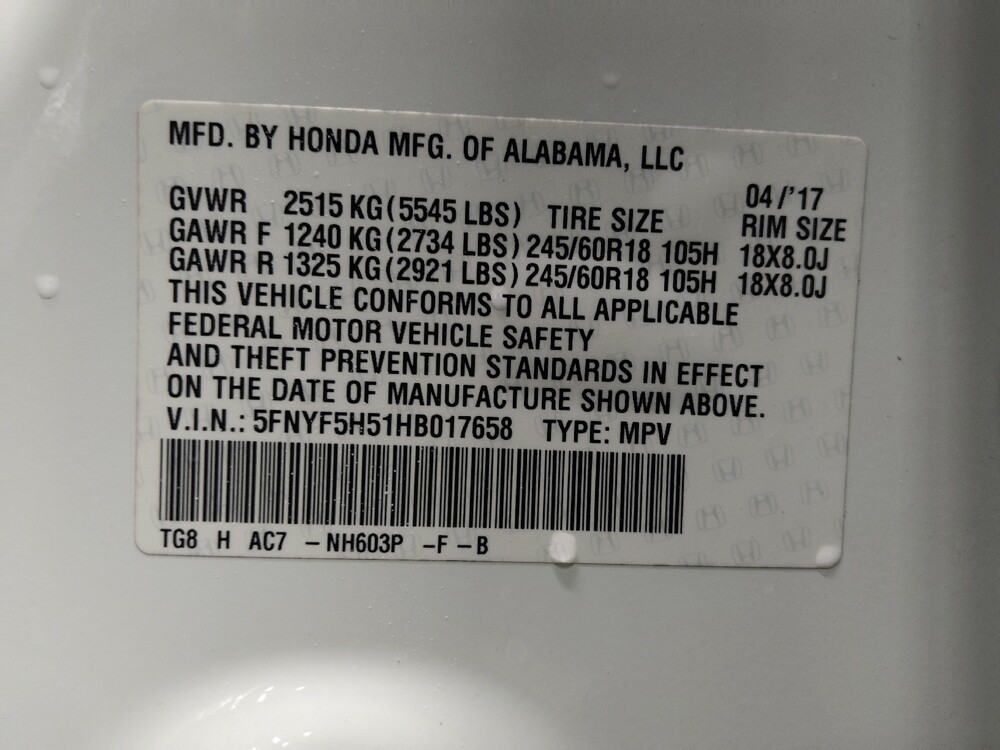 2017 Honda Pilot in Lakeland, FL 33815 - 18138950 33