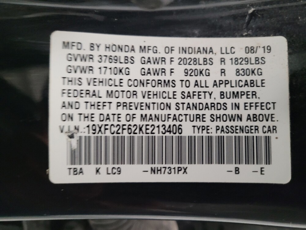 2019 Honda Civic in Downey, CA 90241 - 18139067 33