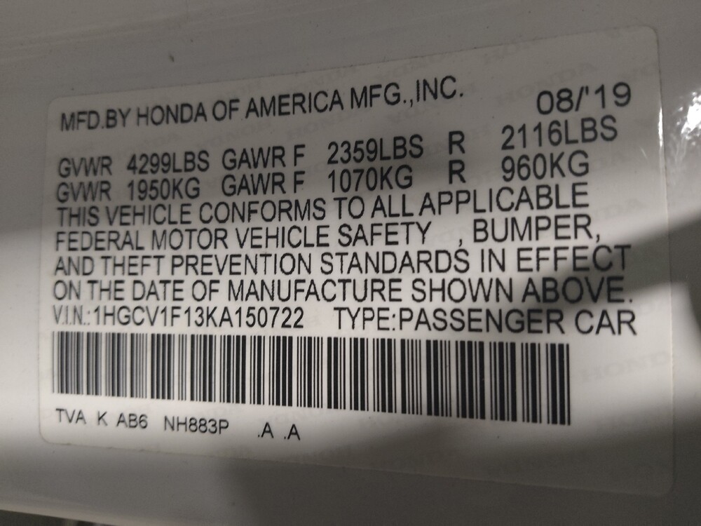 2019 Honda Accord in Tulsa, OK 74145 - 18139103 33