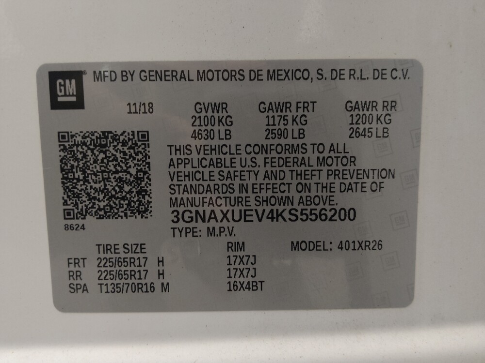 2019 Chevrolet Equinox in Maple Heights, OH 44137 - 18139180 33