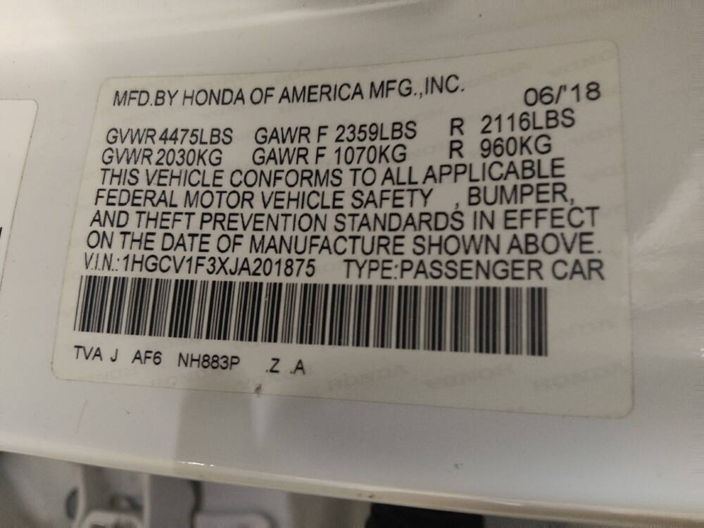 2018 Honda Accord in Morrow, GA 30260 - 18139434 33
